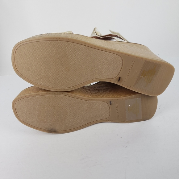 Lucky Brand Demmia Platform Wedge Sandal In Buttered Yellow Size 11 - Picture 9 of 10